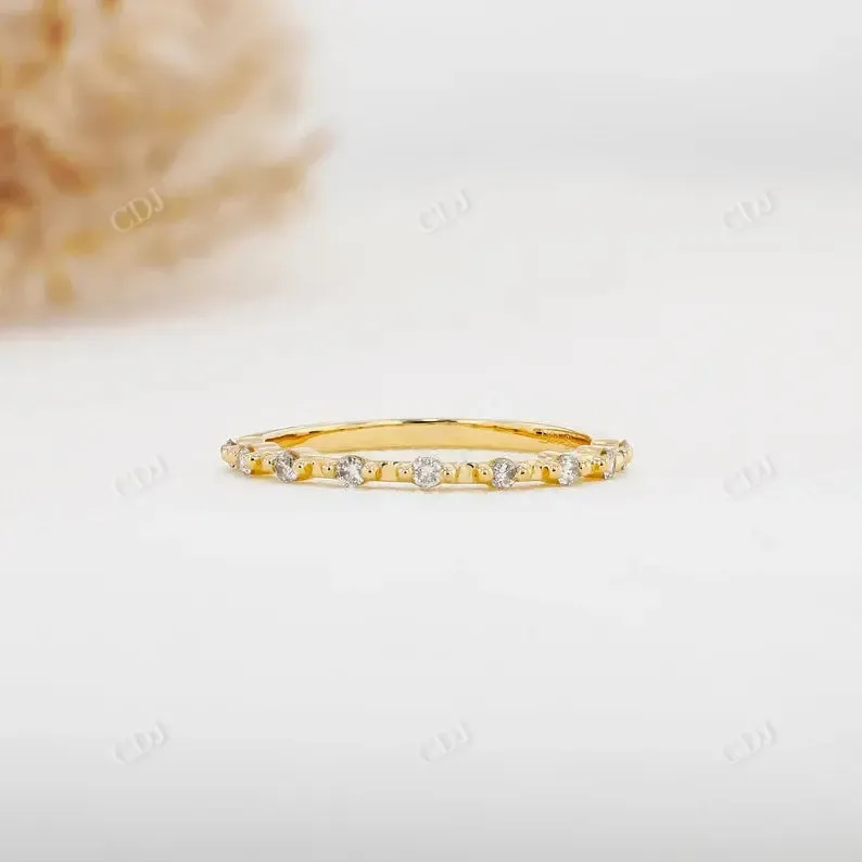 0.14CTW Round Cut Natural Diamond Wedding Ring