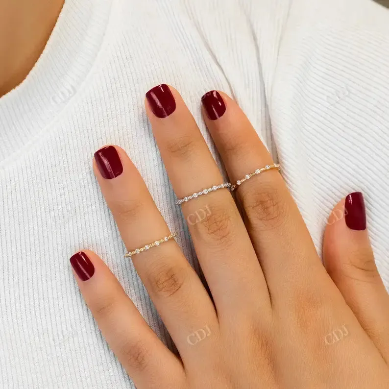 0.14CTW Round Cut Natural Diamond Wedding Ring