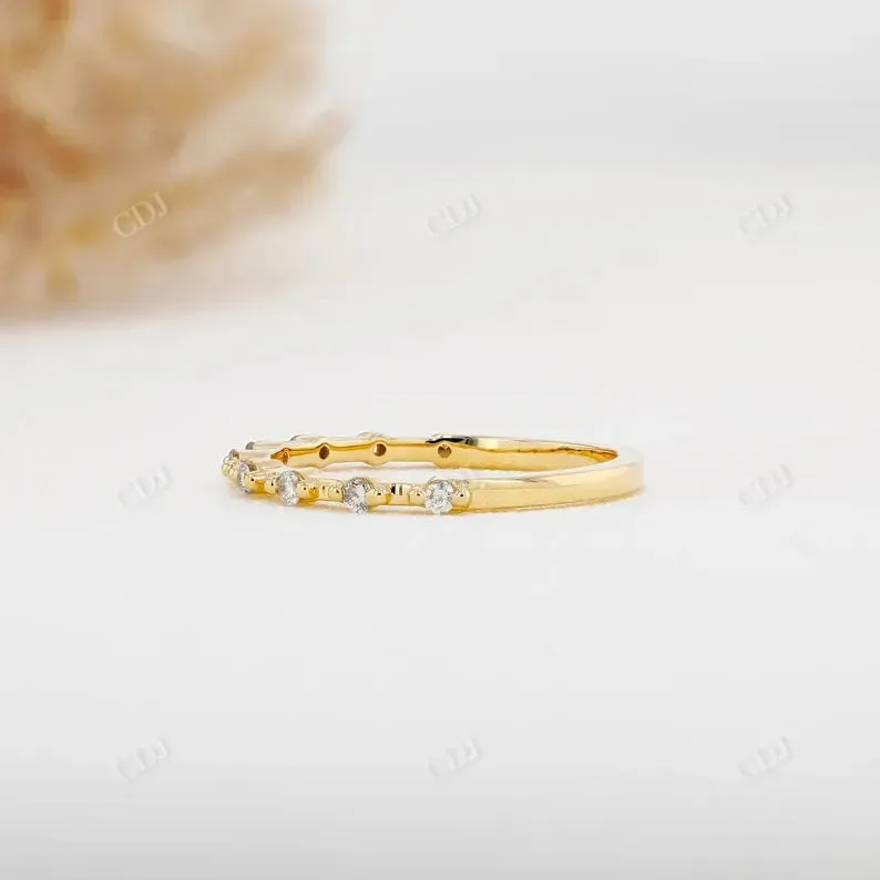 0.14CTW Round Cut Natural Diamond Wedding Ring