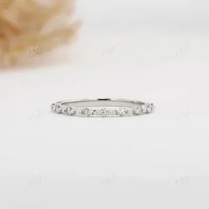 0.14CTW Round Cut Natural Diamond Wedding Ring