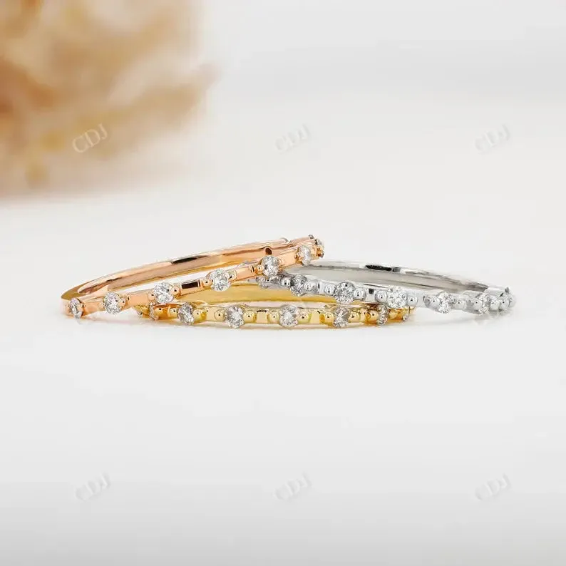 0.14CTW Round Cut Natural Diamond Wedding Ring