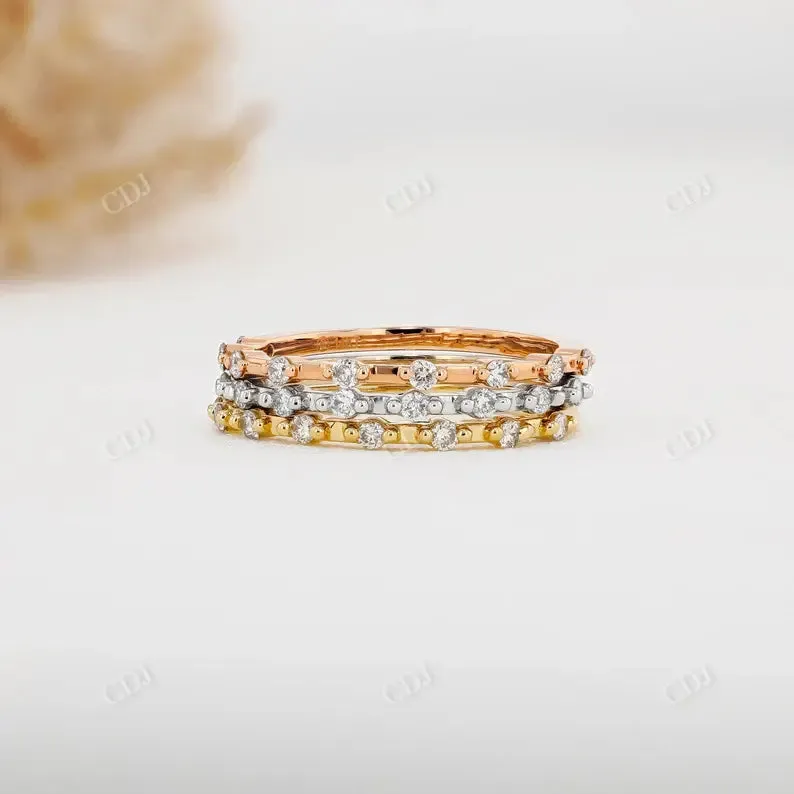 0.14CTW Round Cut Natural Diamond Wedding Ring