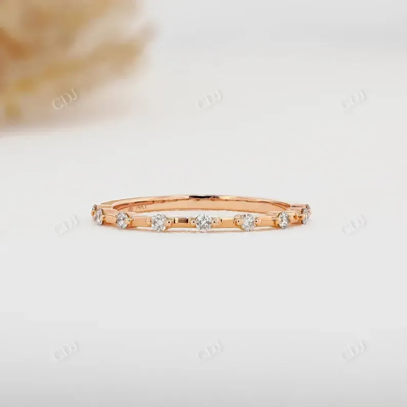 0.14CTW Round Cut Natural Diamond Wedding Ring