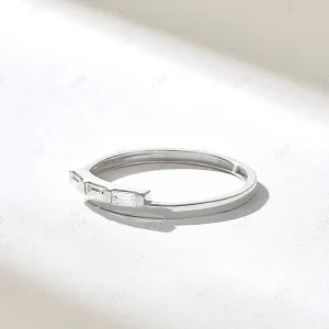 0.15CTW East West Baguette Diamond Wedding Ring