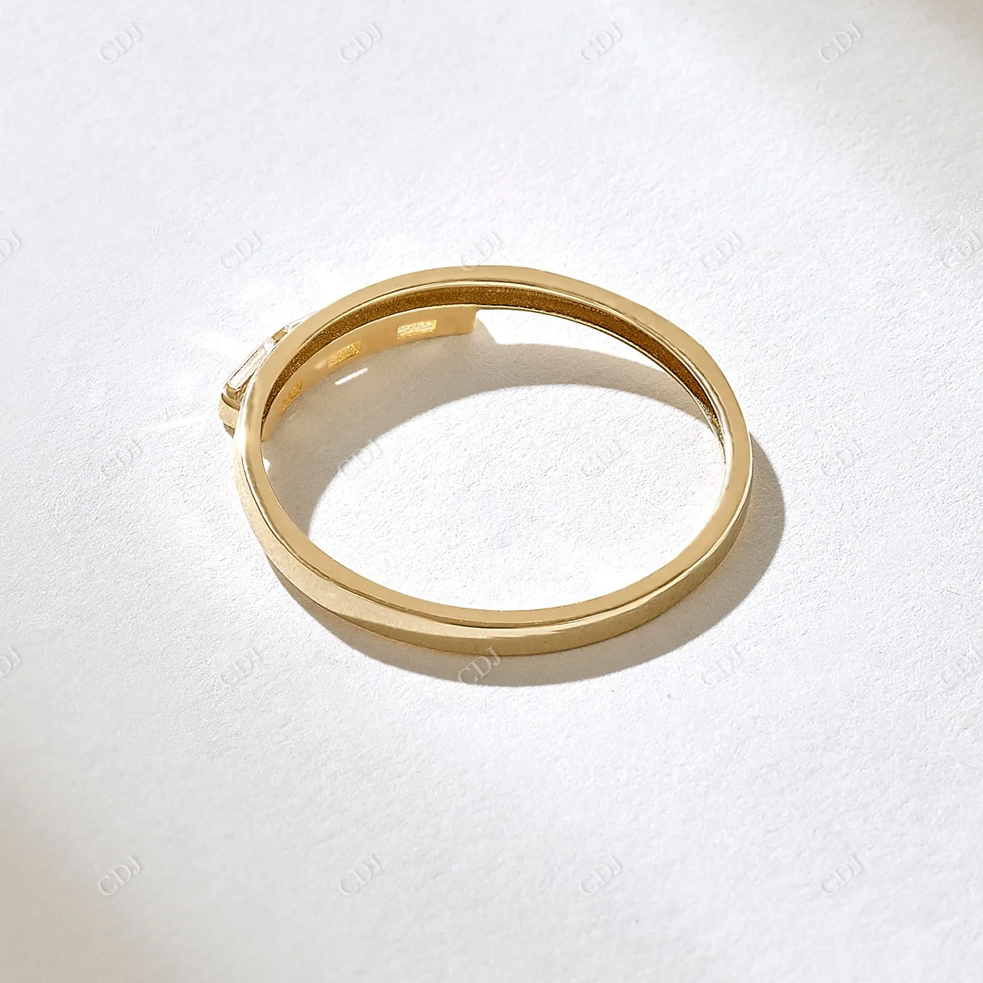 0.15CTW East West Baguette Diamond Wedding Ring