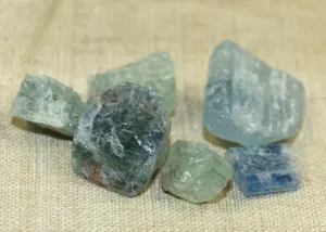 10 grams of Rough, Raw Aquamarine Crystals; Lou Zeldis Component Collection