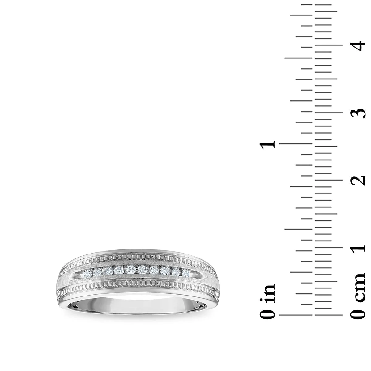 1/10 CTW Diamond Wedding Ring in 10KT White Gold