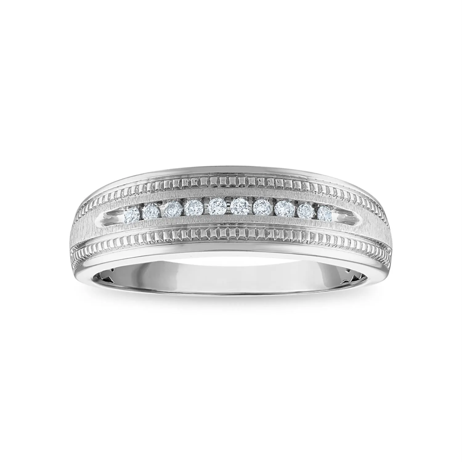 1/10 CTW Diamond Wedding Ring in 10KT White Gold