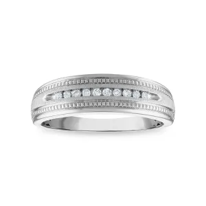 1/10 CTW Diamond Wedding Ring in 10KT White Gold