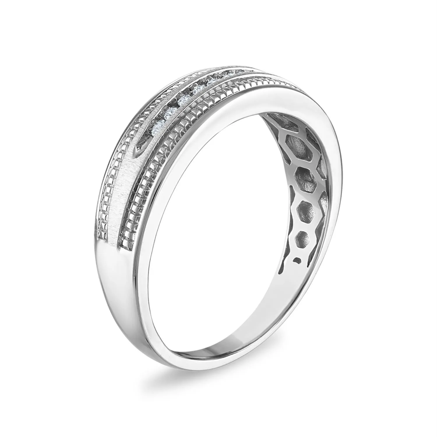 1/10 CTW Diamond Wedding Ring in 10KT White Gold