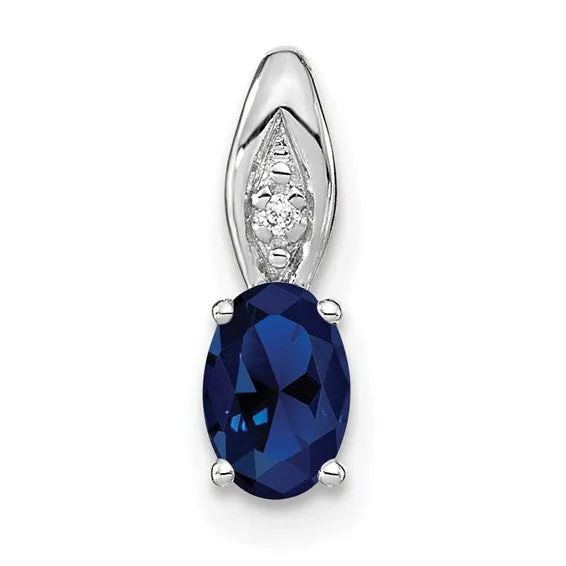 14k Gold Genuine Oval Gemstone & Diamond Pendants