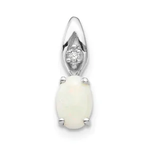 14k Gold Genuine Oval Gemstone & Diamond Pendants