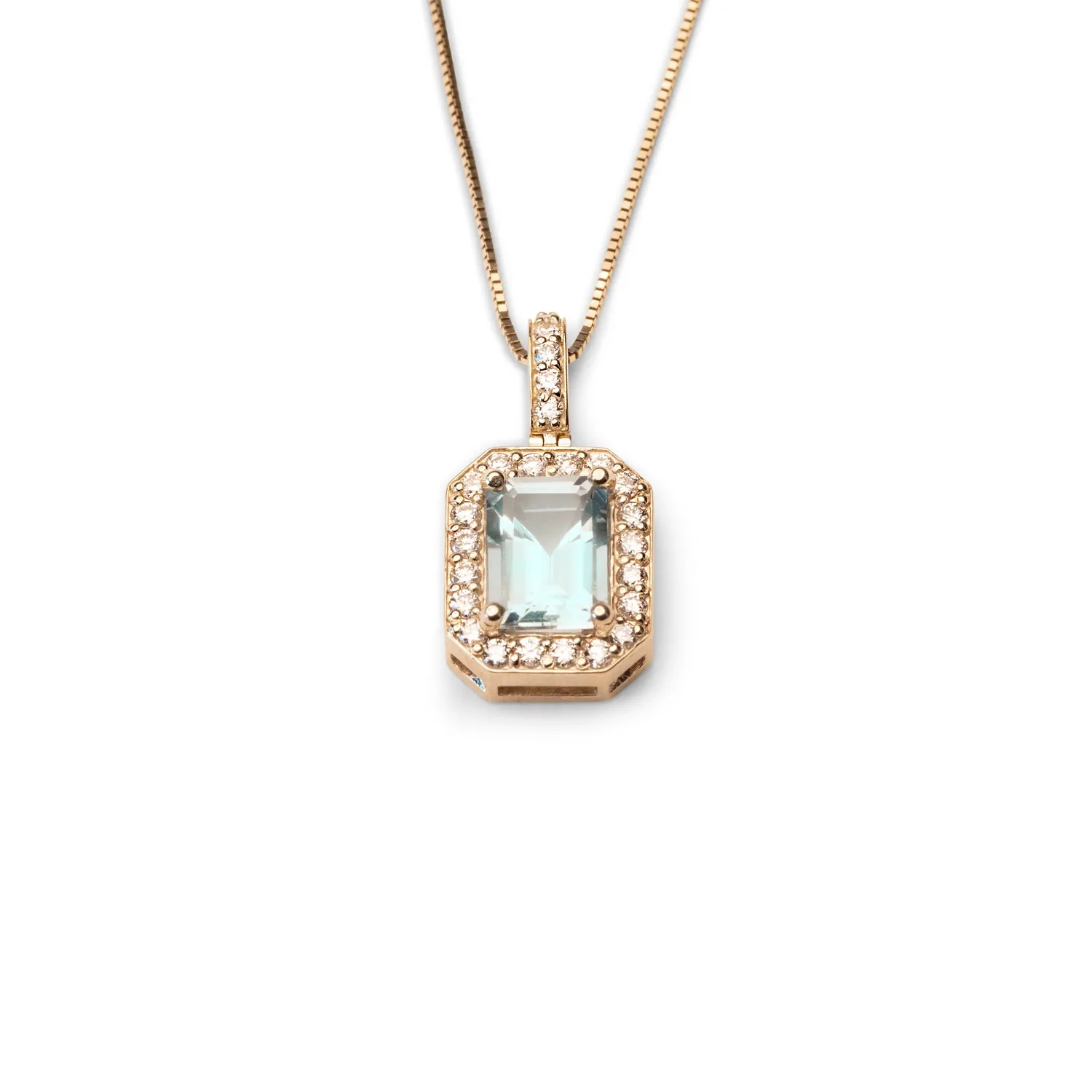 14k Royale Aquamarine Necklace