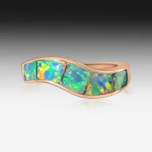 14kt Rose Gold Fire Opal colour ring