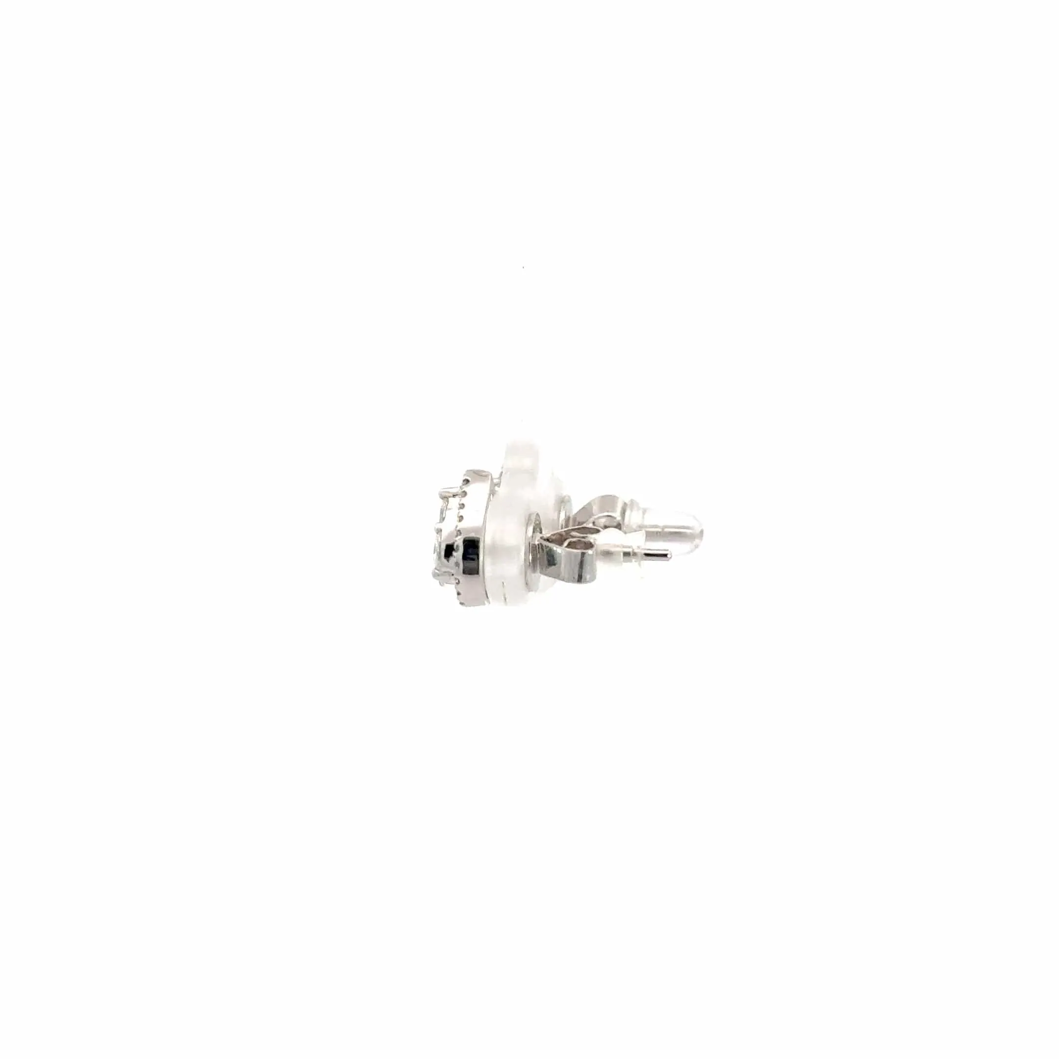 18k Classic White Gold Pear Diamond Earrings