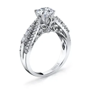 18K White Gold Diamond Engagement Ring