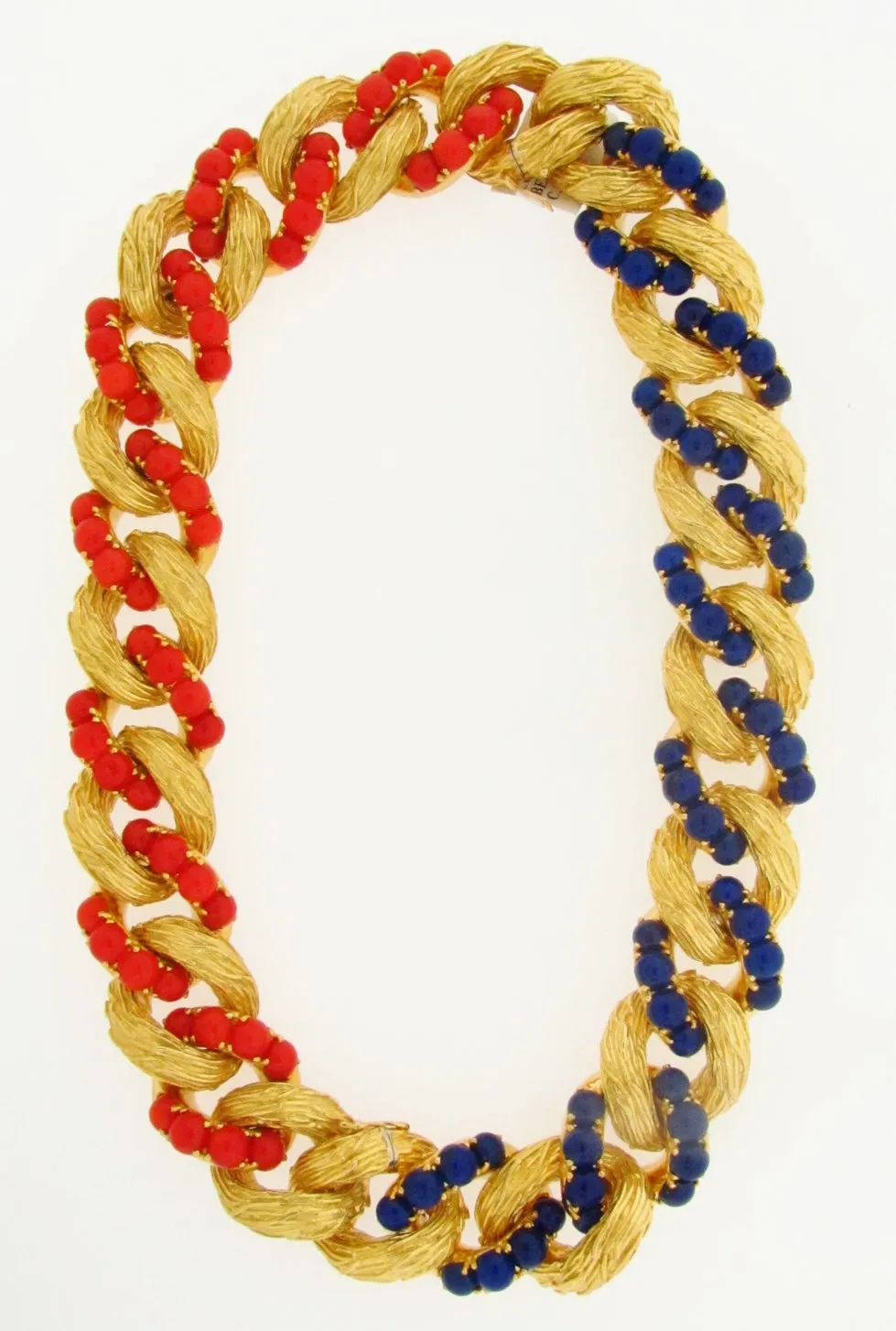 18K-YG LAPIS LAZULI BEAD BRACELET