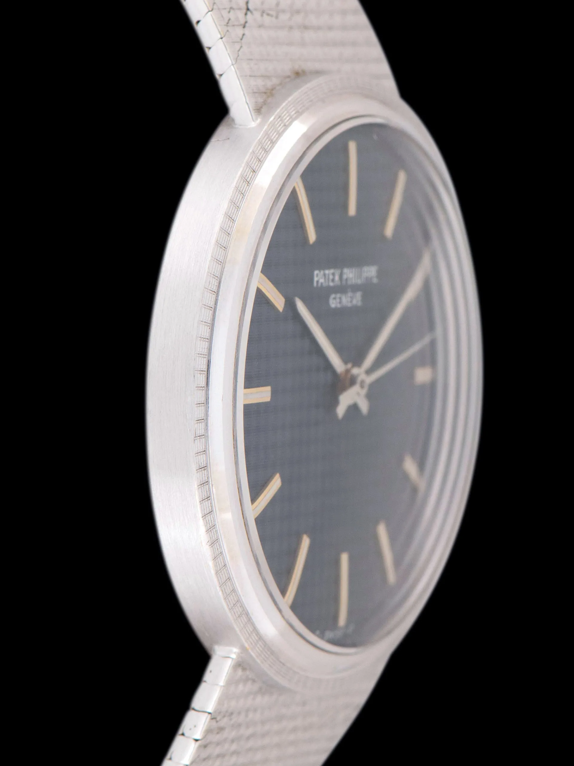 1970s Patek Philippe 18K WG 'Clou de Paris' (Ref. 3563 3) Blue Dial