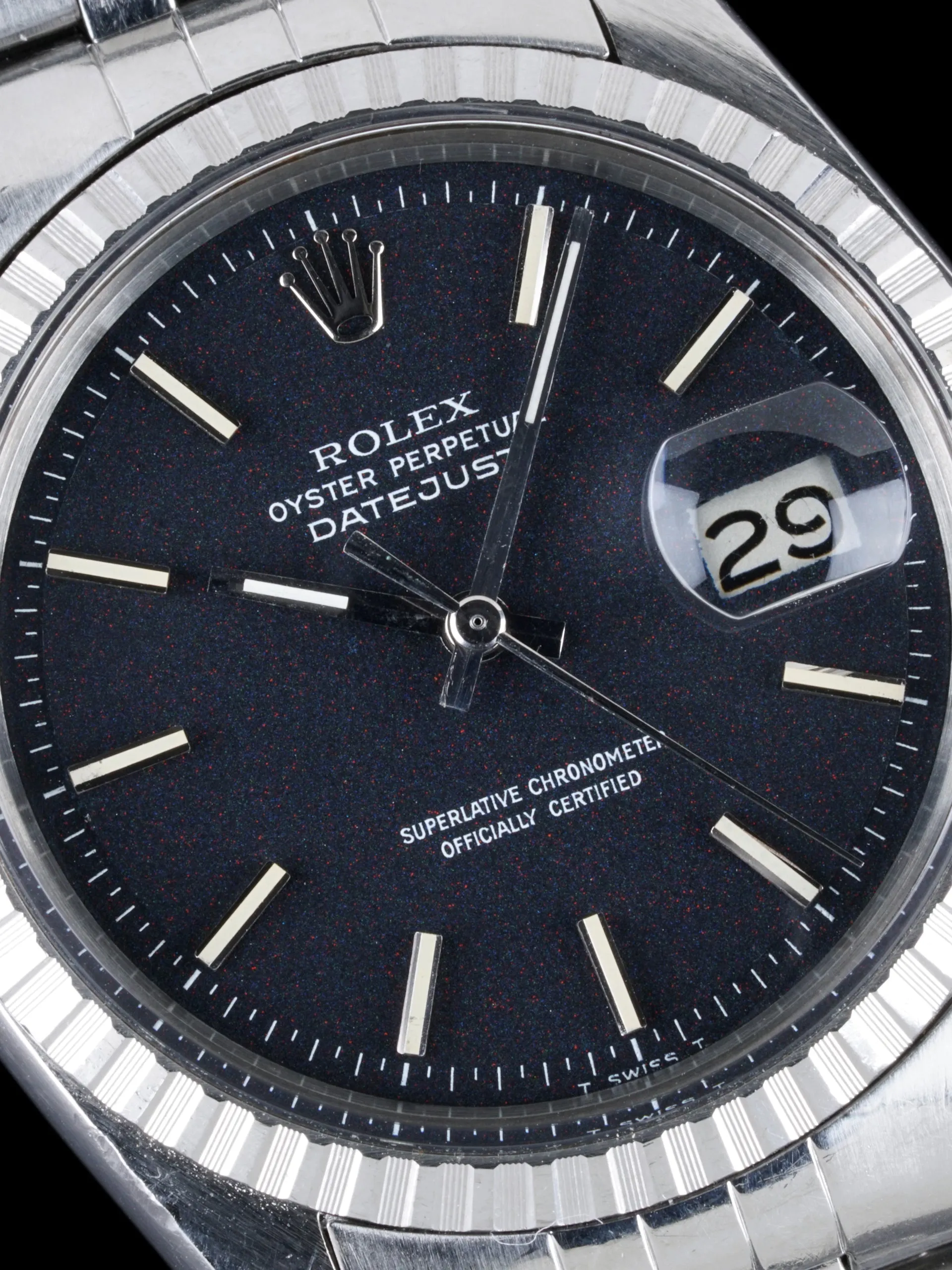 1973 Rolex Datejust (Ref. 1603) Non-Luminous Black "Confetti Dial"
