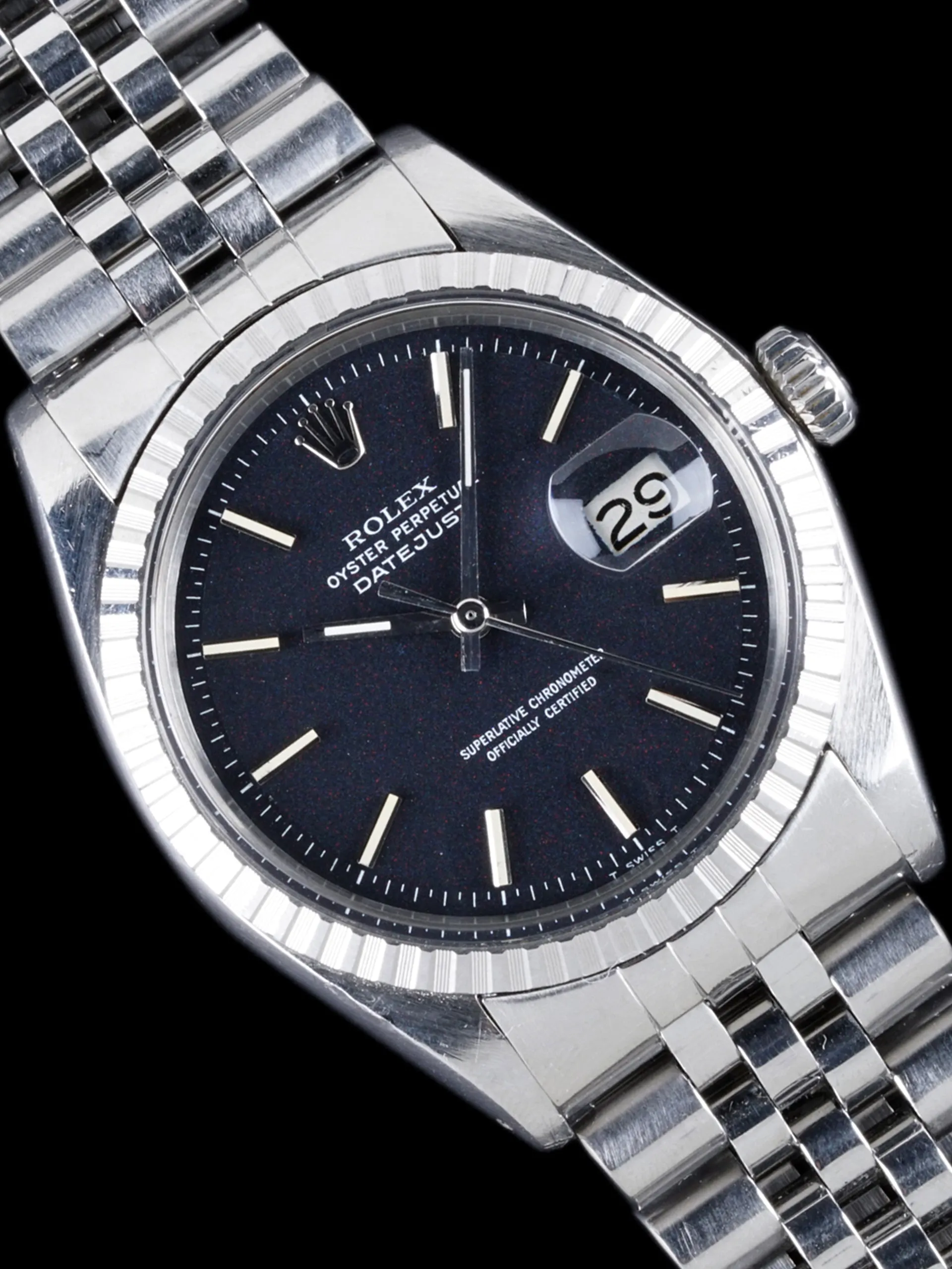 1973 Rolex Datejust (Ref. 1603) Non-Luminous Black "Confetti Dial"