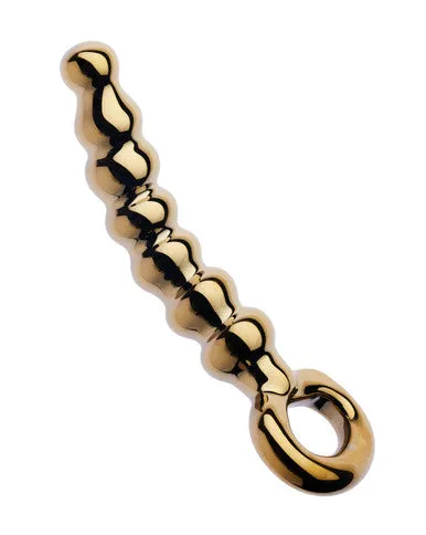 230463 - Lucent Magique Gold Glass Beaded Butt Plug