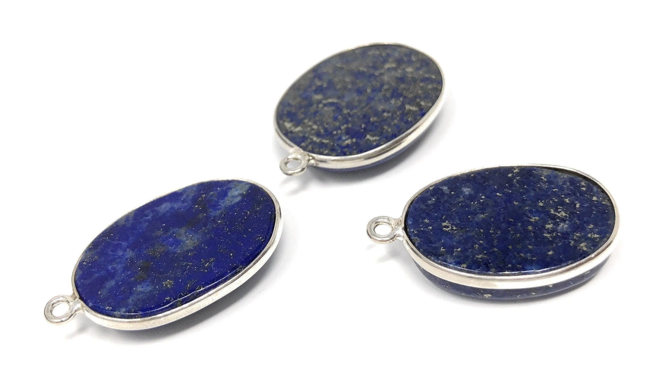 3 Pcs Lapis Lazuli Charms, Gemstone Charms, DIY Jewelry Making,