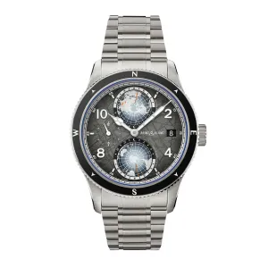 42MM MONTBLANC 1858 GEOSPHERE 0 OXYGEN THE 8000 WATCH WITH 2 GLOBE DIAL