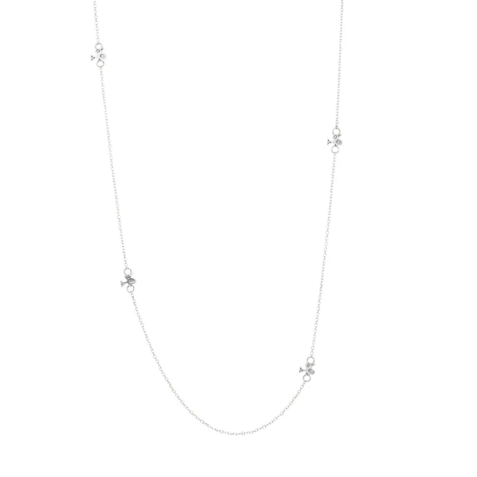 70% DISCOUNT   925 Sterling Silver Five Charm Bird Stacking Necklace with Amethyst, or Blue Sapphire