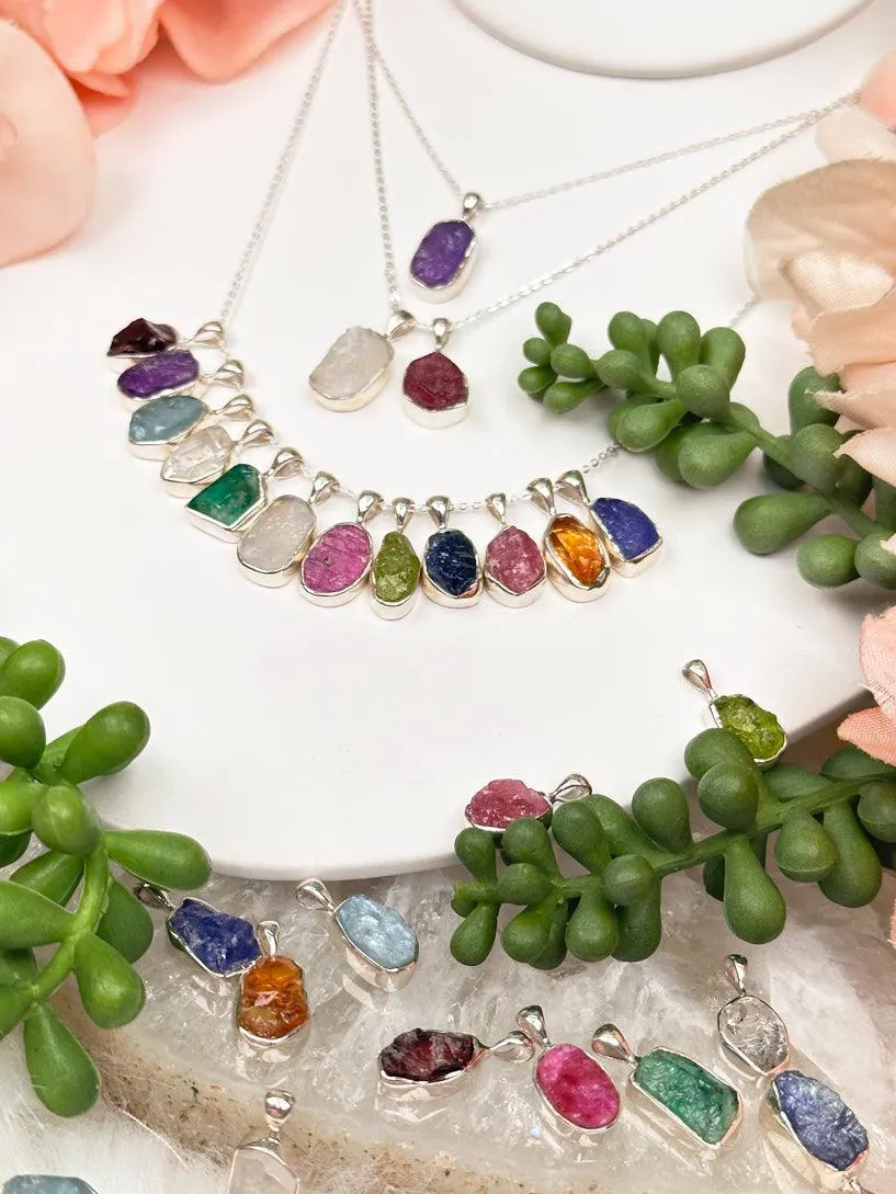 925 Silver Birthstone Necklaces