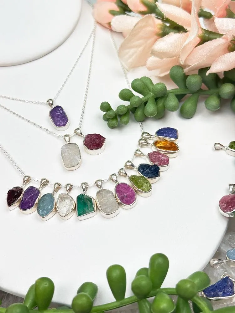 925 Silver Birthstone Necklaces
