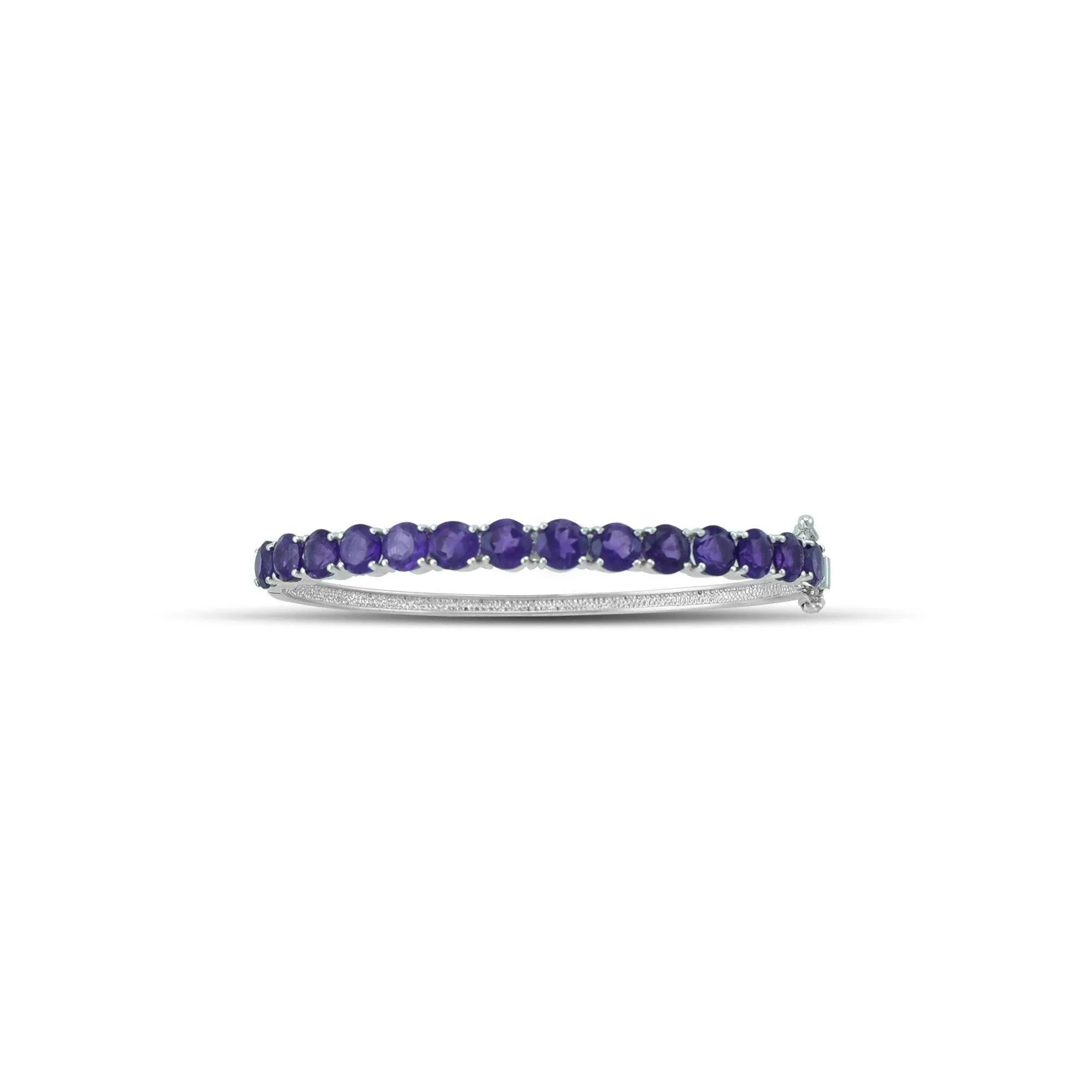 Amethyst Fashion Bangle in Sterling Silver