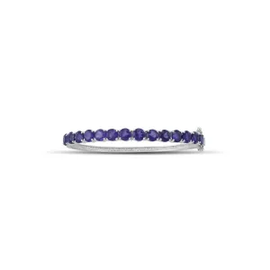Amethyst Fashion Bangle in Sterling Silver