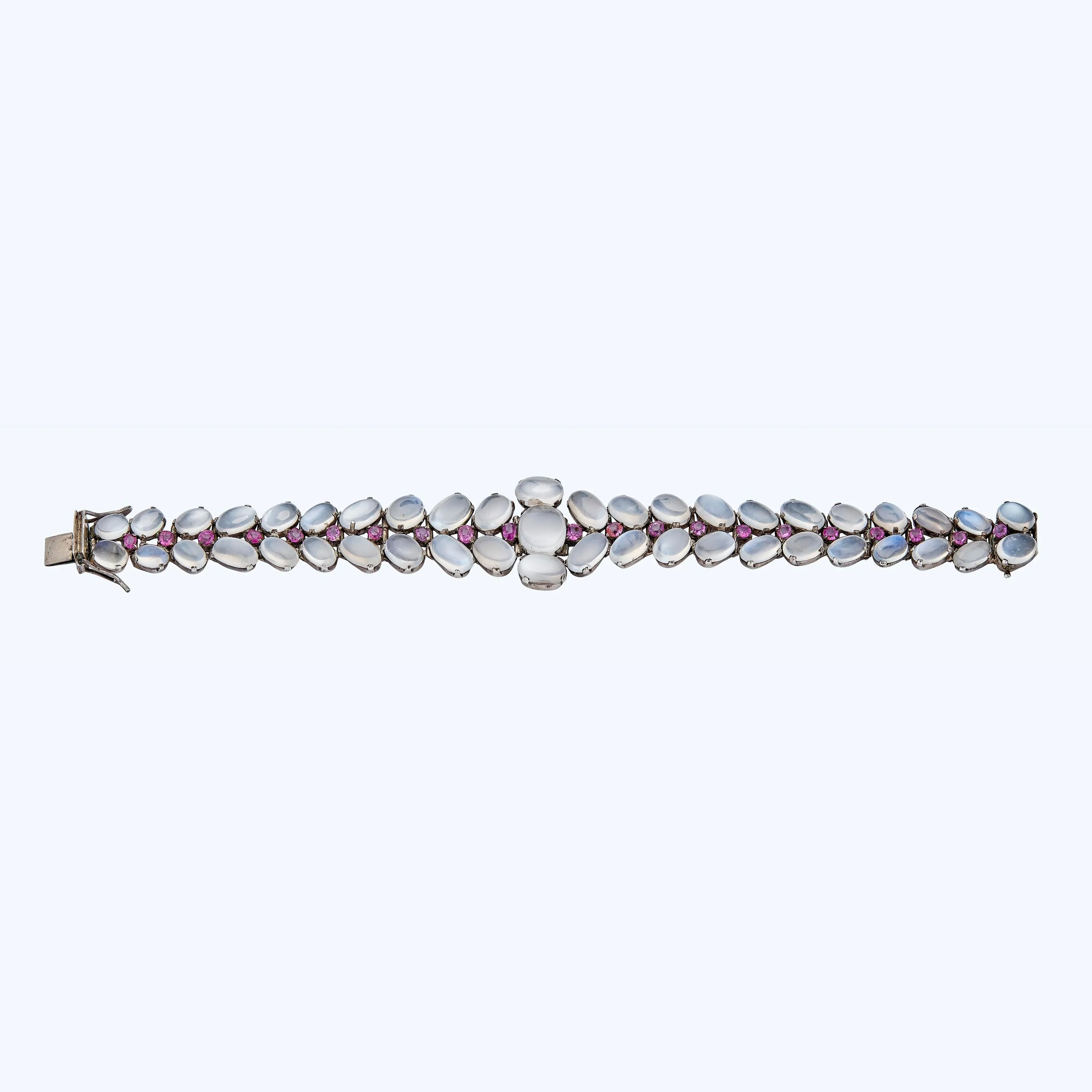 Antique Silver Moonstone Bracelet