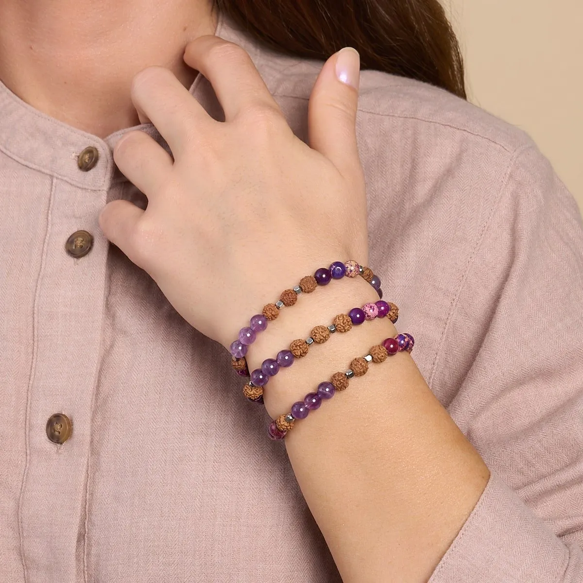 Awakening | Gemstone Rudraksha |  Mala Bracelet