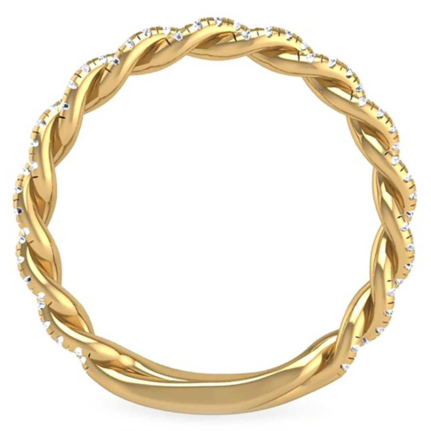Ben Garelick Phoebe Pave Diamond Twist Wedding Ring