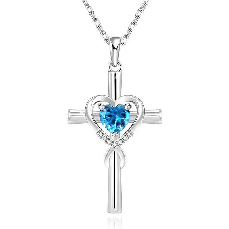 Best-selling cross inlaid zircon pendant, love light luxury necklace, versatile clavicle chain necklace