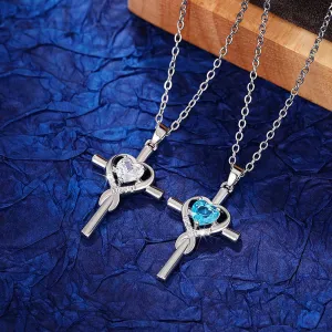 Best-selling cross inlaid zircon pendant, love light luxury necklace, versatile clavicle chain necklace