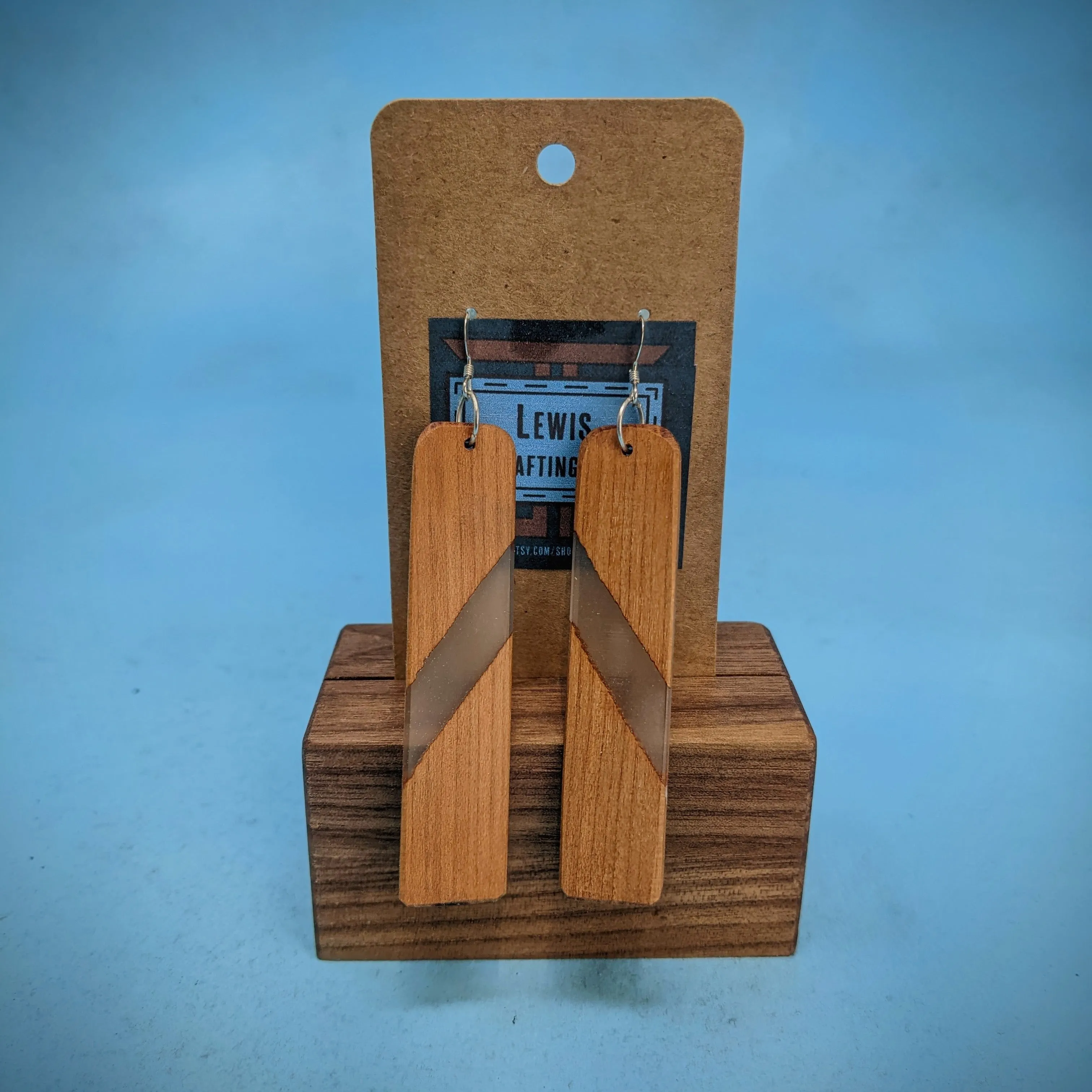 Birch Rectangle Dangle Earrings