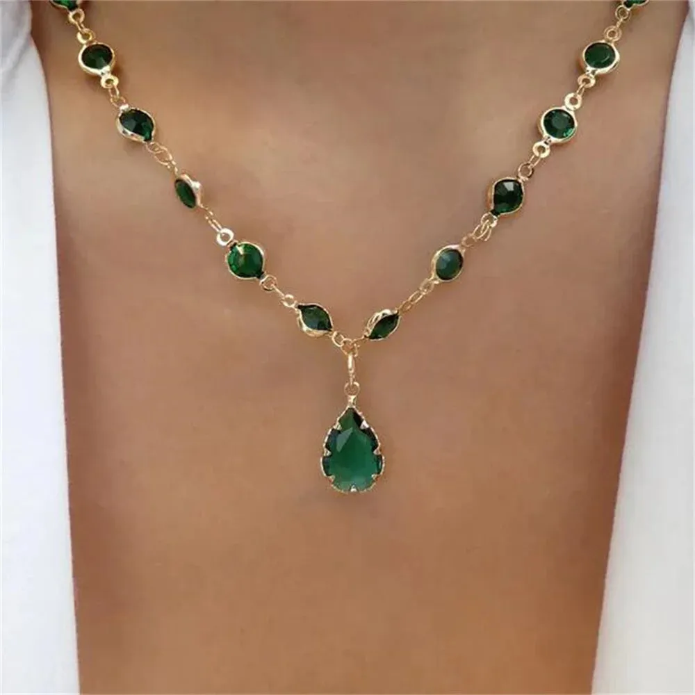 Bohemian Opal Stone Drop Necklace