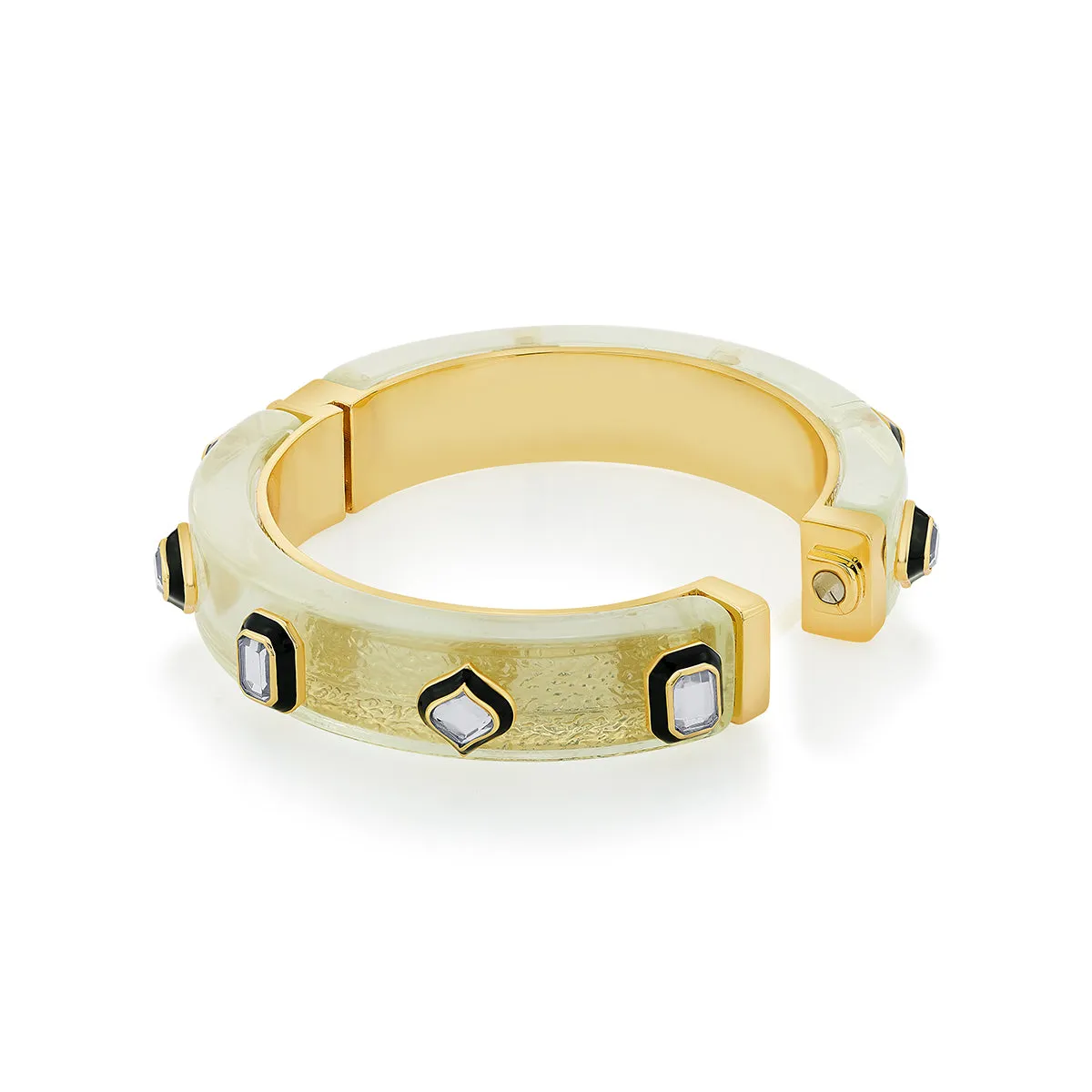Bougie Mirror Resin Hinge Bangle