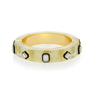 Bougie Mirror Resin Hinge Bangle