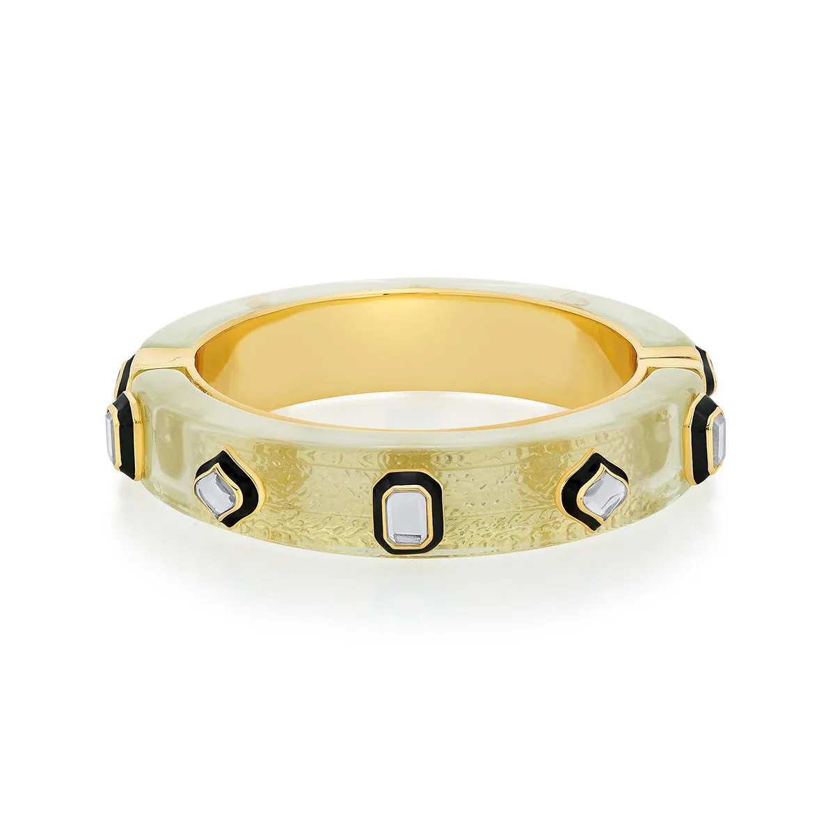 Bougie Mirror Resin Hinge Bangle