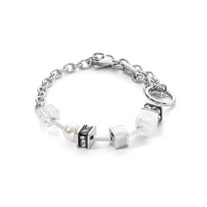 Bracelet Chunky Chain & Cubes Runway Exlusive silver