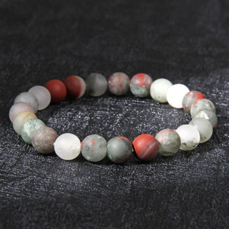 Chakra Beaded Charm Energy Bracelet Men 8mm Natural Stone
