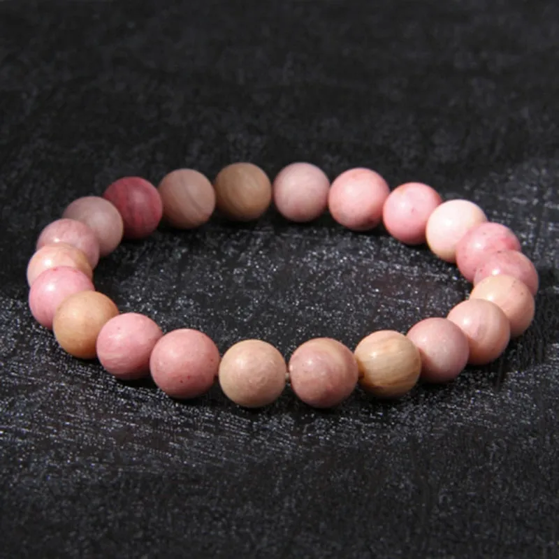 Chakra Beaded Charm Energy Bracelet Men 8mm Natural Stone