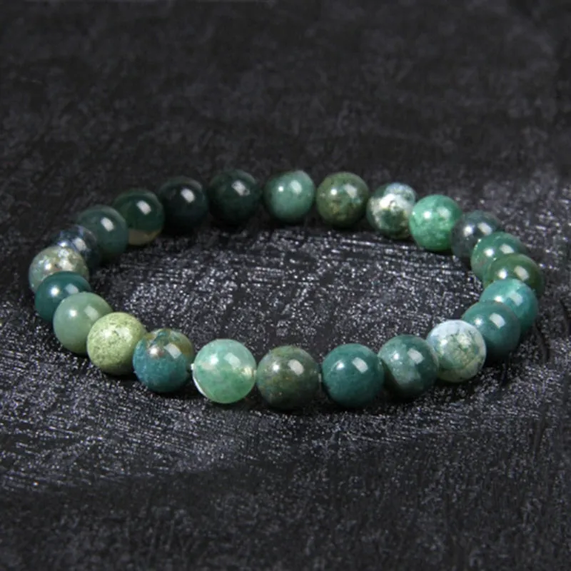 Chakra Beaded Charm Energy Bracelet Men 8mm Natural Stone