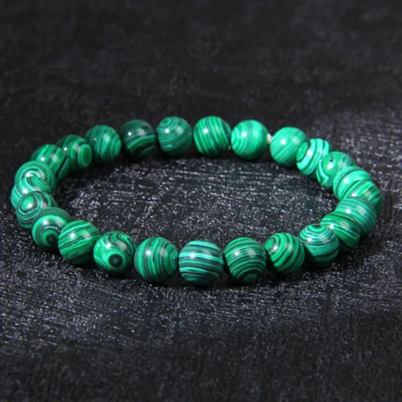 Chakra Beaded Charm Energy Bracelet Men 8mm Natural Stone