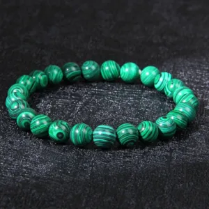 Chakra Beaded Charm Energy Bracelet Men 8mm Natural Stone
