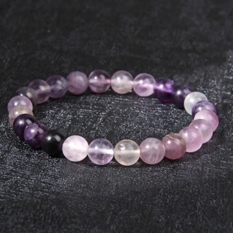 Chakra Beaded Charm Energy Bracelet Men 8mm Natural Stone