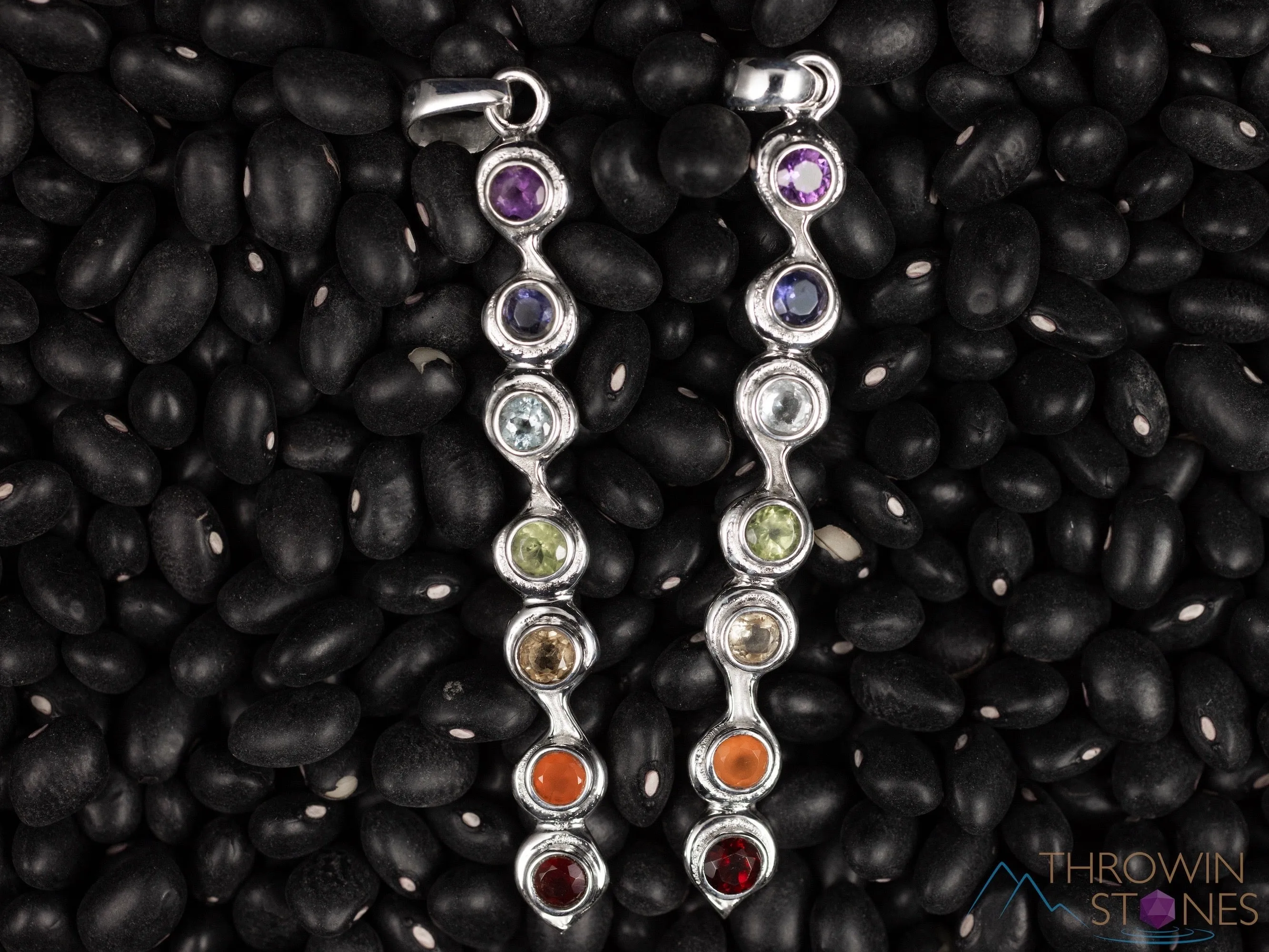 CHAKRA Crystal Pendant - Silver Pendant, Fine Jewelry, Chakra Necklace for Women, E1113
